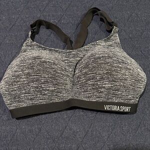 Victoria Secret Sport Women's Black and Gray Sports Bra
